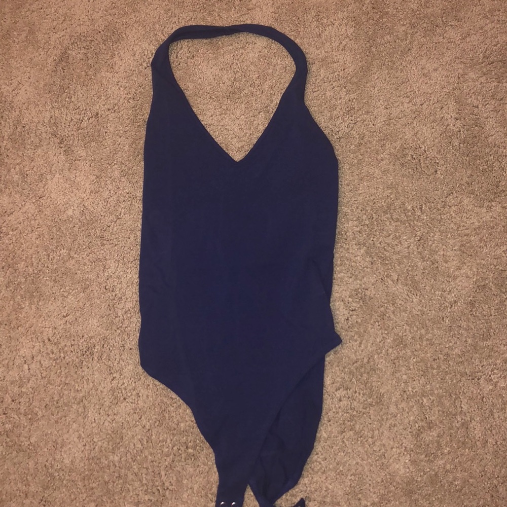 Royal Blue halter bodysuit